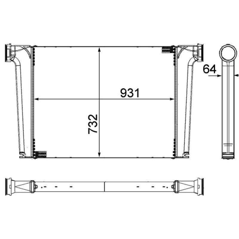 Intercooler, échangeur MAHLE CI 241 000P - Visuel 1