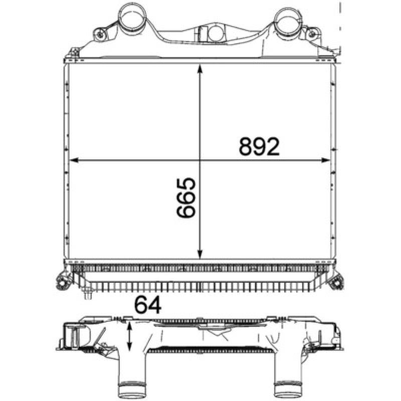 Intercooler, échangeur MAHLE CI 121 000P - Visuel 1