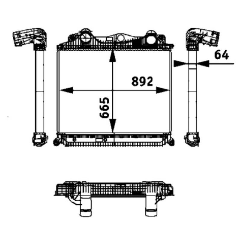 Intercooler, échangeur MAHLE CI 119 000P - Visuel 2