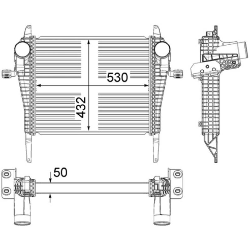 Intercooler, échangeur MAHLE CI 37 000P - Visuel 1