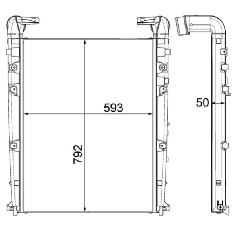 Intercooler, échangeur MAHLE CI 455 000P - Visuel 1