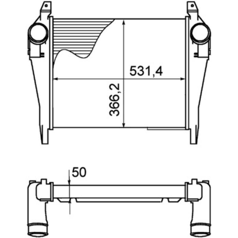 Intercooler, échangeur MAHLE CI 268 000P - Visuel 2