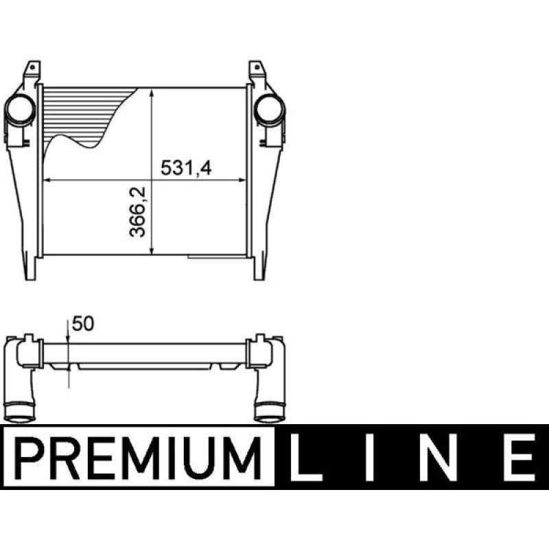 Intercooler, échangeur MAHLE CI 268 000P - Visuel 1