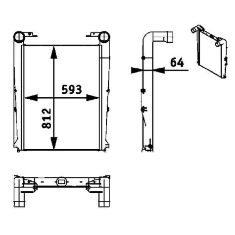Intercooler, échangeur MAHLE CI 44 000P - Visuel 2