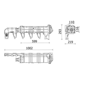 Radiateur, réaspiration des gaz d'échappement MAHLE CE 38 000P