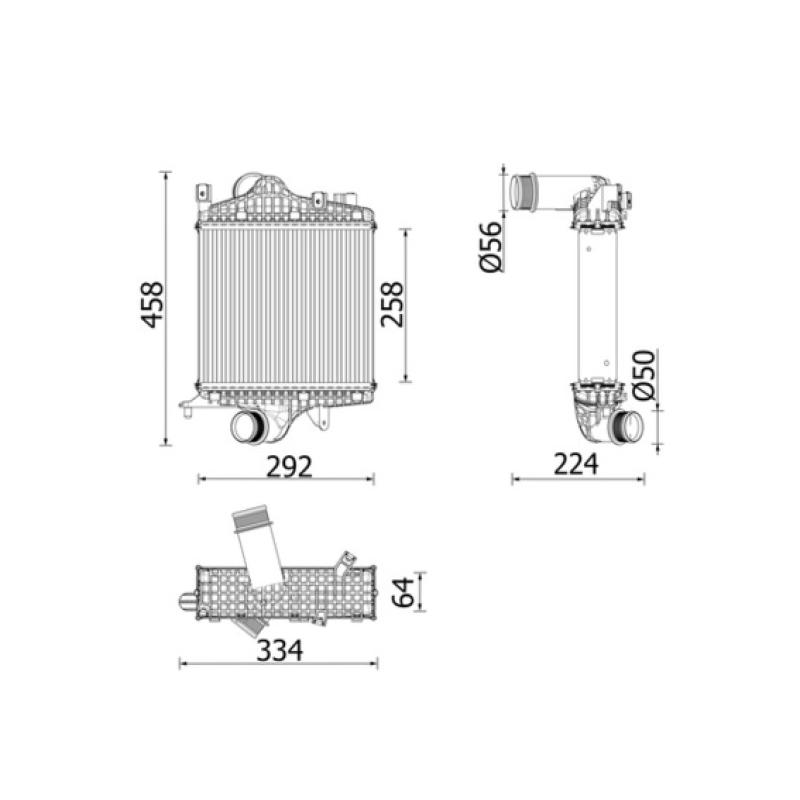 Intercooler, échangeur MAHLE CI 672 000P - Visuel 1