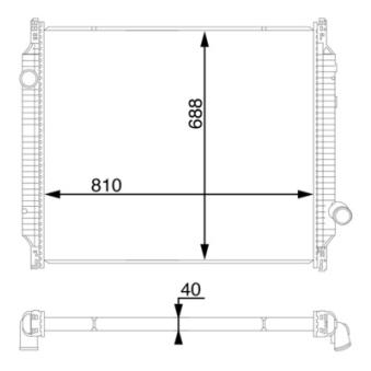 Radiateur, refroidissement du moteur MAHLE CR 709 000S