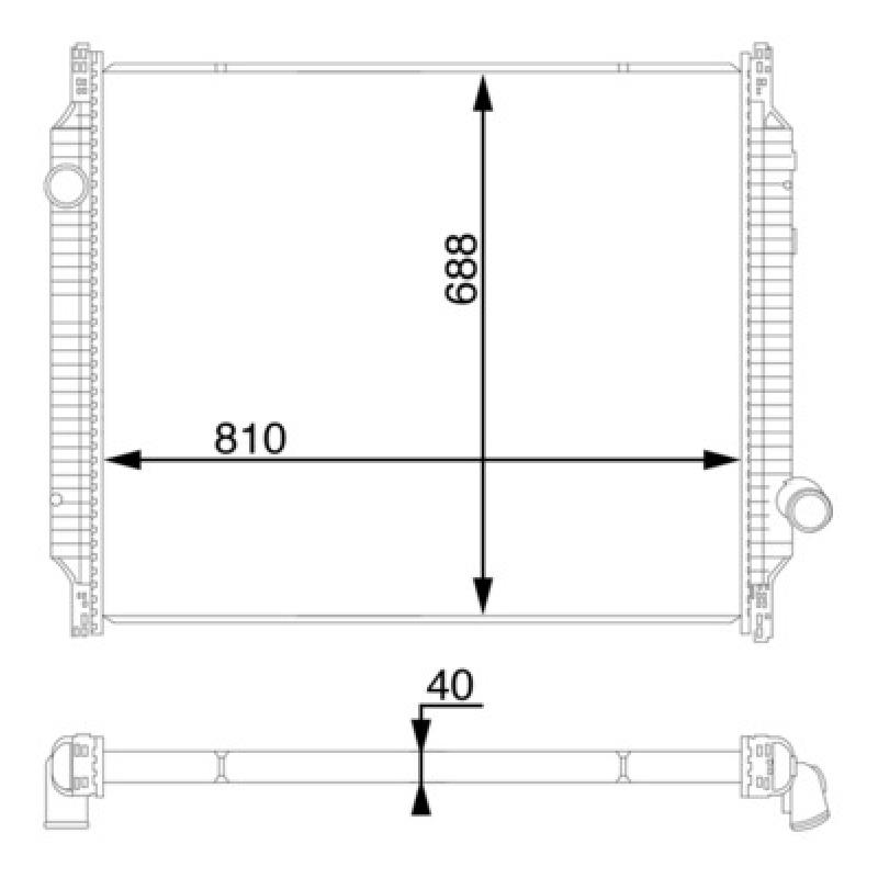 Radiateur, refroidissement du moteur MAHLE CR 709 000S - Visuel 1