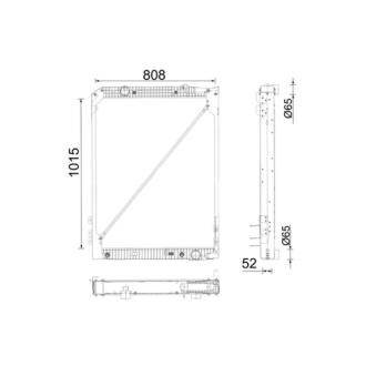 Radiateur, refroidissement du moteur MAHLE CR 686 001P