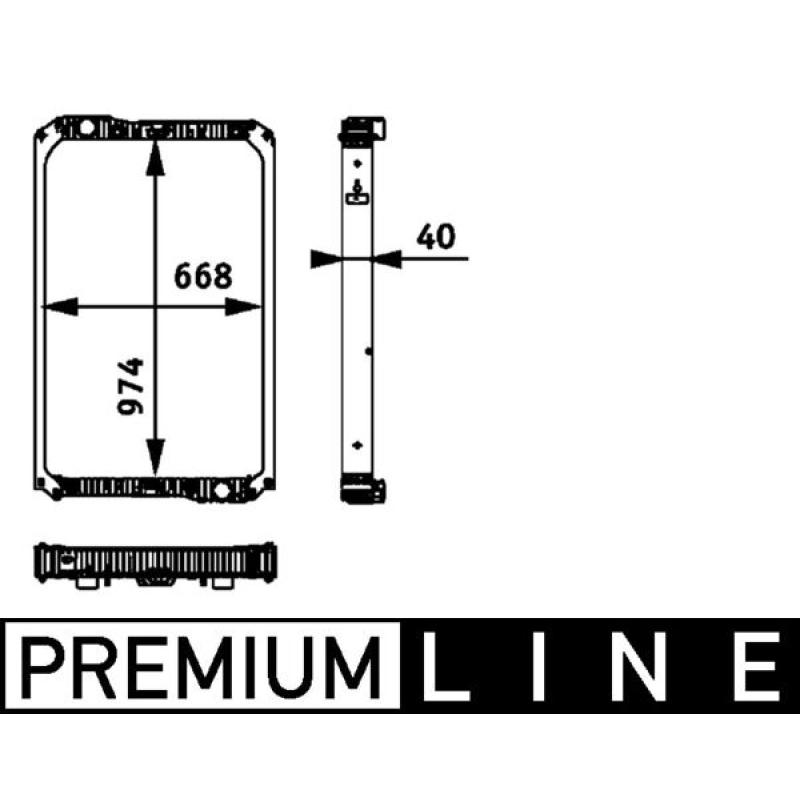 Radiateur, refroidissement du moteur MAHLE CR 713 000P - Visuel 1