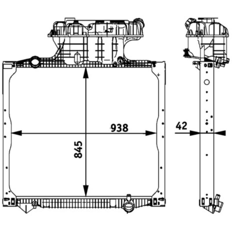 Radiateur, refroidissement du moteur MAHLE CR 770 000P - Visuel 1