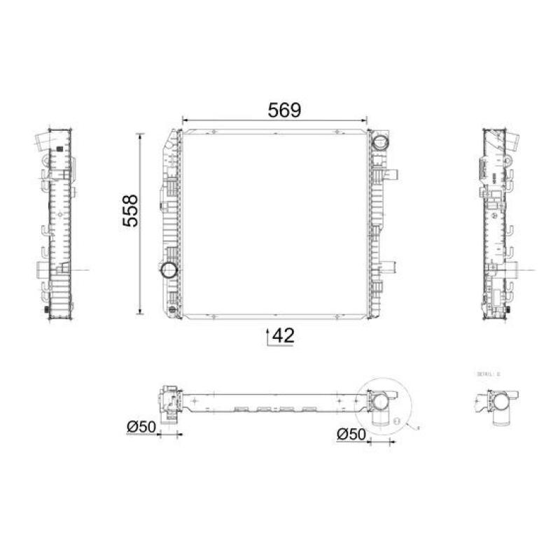 Radiateur, refroidissement du moteur MAHLE CR 674 000P - Visuel 1