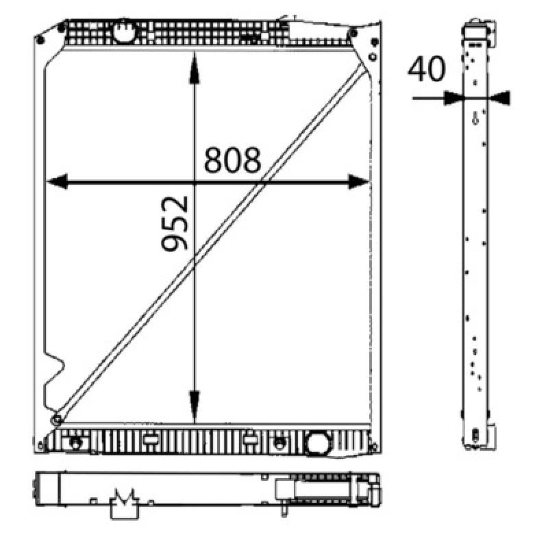 Radiateur, refroidissement du moteur MAHLE CR 670 000P - Visuel 1