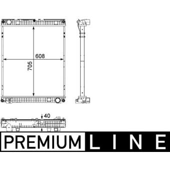 Radiateur, refroidissement du moteur MAHLE CR 784 000P