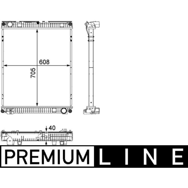 Radiateur, refroidissement du moteur MAHLE CR 784 000P - Visuel 1