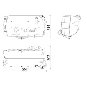 Vase d'expansion, liquide de refroidissement MAHLE CRT 97 000P