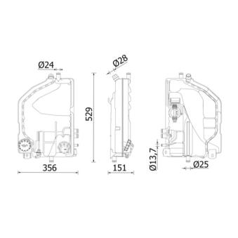 Vase d'expansion, liquide de refroidissement MAHLE CRT 6 000S