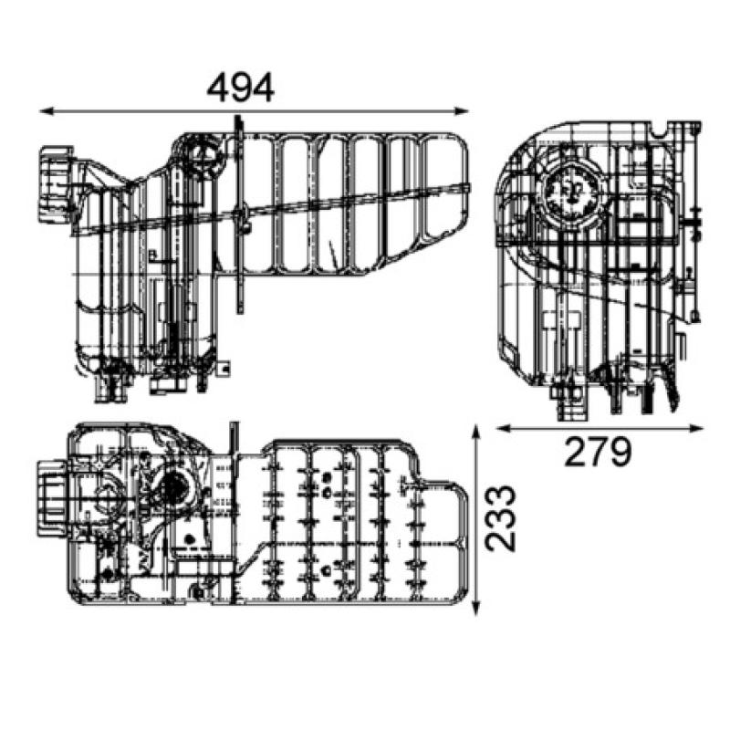 Vase d'expansion, liquide de refroidissement MAHLE CRT 53 000S - Visuel 1