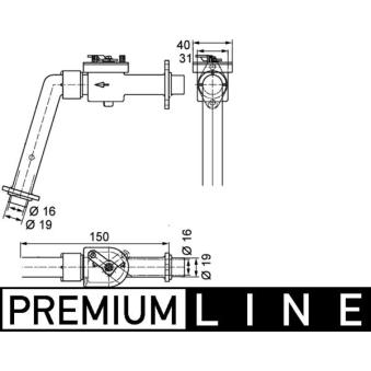 Vanne de regulation chauffage MAHLE CV 7 000P