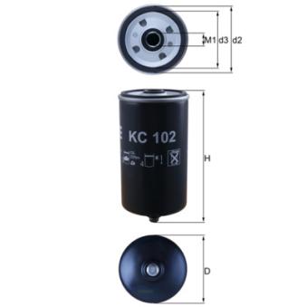 Filtre à carburant MAHLE KC 102