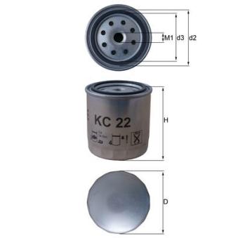 Filtre à carburant MAHLE KC 22