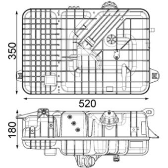 Vase d'expansion, liquide de refroidissement MAHLE CRT 236 000P