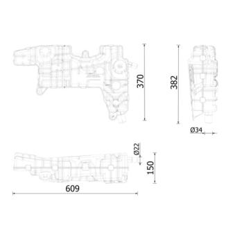 Vase d'expansion, liquide de refroidissement MAHLE CRT 250 000S