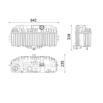 Vase d'expansion, liquide de refroidissement MAHLE CRT 265 000P