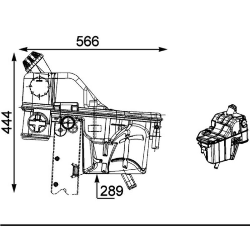 Vase d'expansion, liquide de refroidissement MAHLE CRT 34 000S - Visuel 1