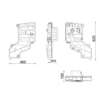 Vase d'expansion, liquide de refroidissement MAHLE CRT 287 000P