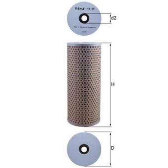 Filtre, système hydraulique de travail MAHLE HX 89