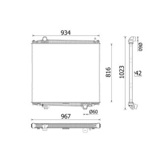 Radiateur, refroidissement du moteur MAHLE CR 2723 000P