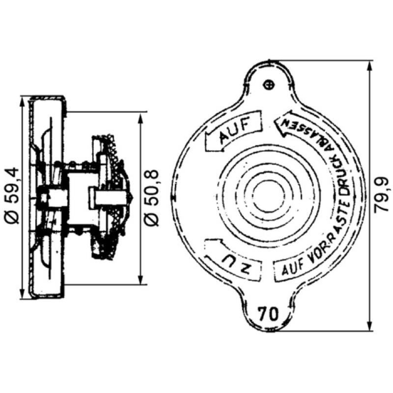 Bouchon de radiateur MAHLE CRB 15 000P - Visuel 2