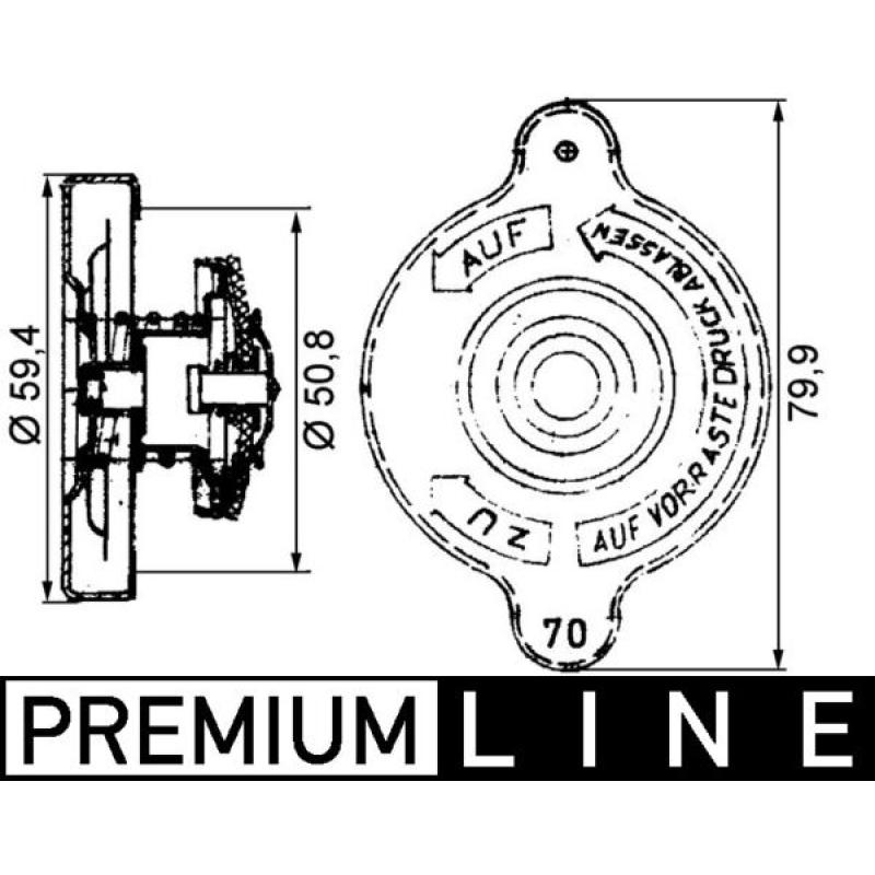 Bouchon de radiateur MAHLE CRB 15 000P - Visuel 1