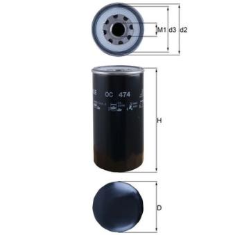 Filtre à huile MAHLE OC 474