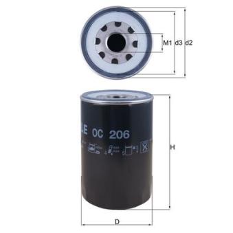 Filtre à huile MAHLE OC 206