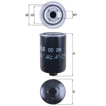 Filtre à huile MAHLE