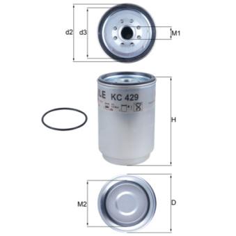 Filtre à carburant MAHLE KC 429D