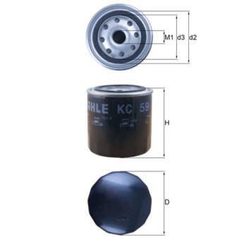 Filtre à carburant MAHLE KC 59