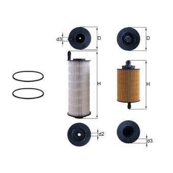 Filtre à carburant MAHLE KX 646KIT