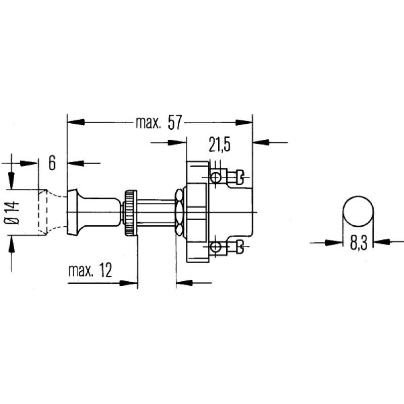 Interrupteur HELLA 6ED 001 563-001 - Visuel 1