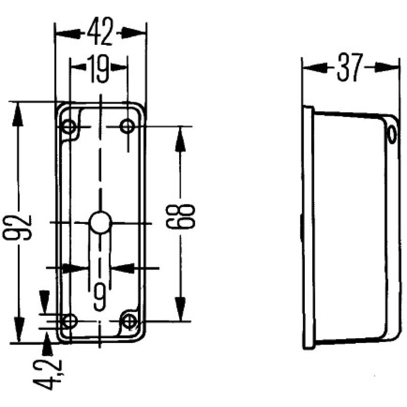Feu d'encombrement HELLA 2XS 005 020-001 - Visuel 2