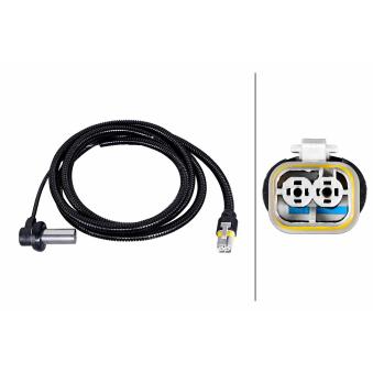 Capteur, vitesse de roue avant gauche HELLA 6PU 230 052-081