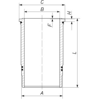 Chemise de cylindre MAHLE 439 LW 00100 001