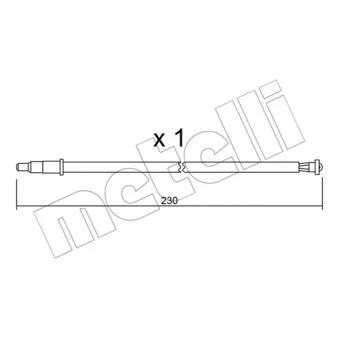 Contact d'avertissement, usure des plaquettes de frein METELLI