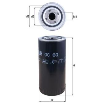 Filtre à huile MAHLE OC 60