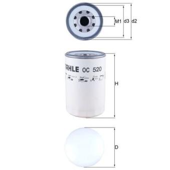 Filtre à huile MAHLE OC 520