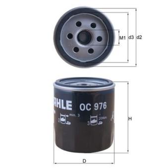 Filtre à huile MAHLE