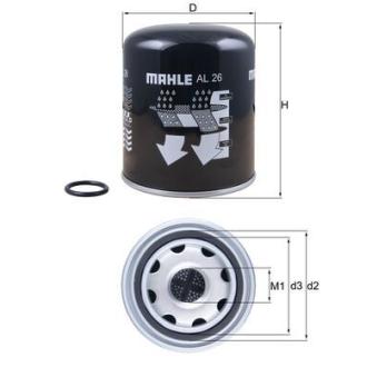 Cartouche de dessicateur, système d'air comprimé MAHLE AL 26