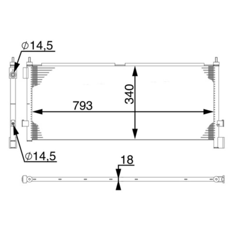 Condenseur, climatisation MAHLE AC 532 000S - Visuel 1